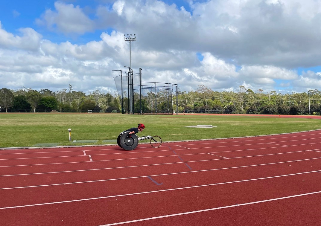 Elijah Palmer training at Griffith University, Gold Coast.