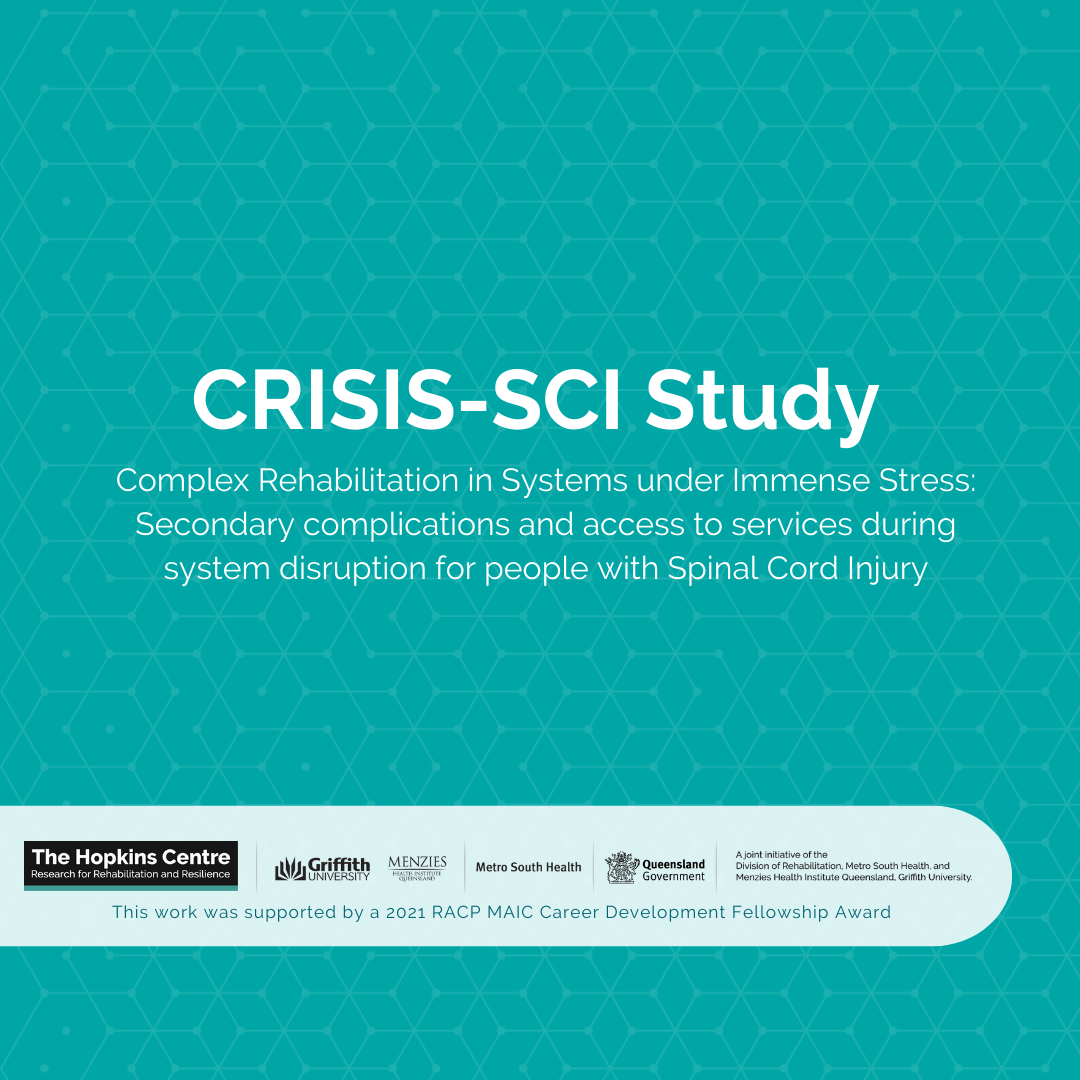 Title page infographic for the CRISIS-SCI study