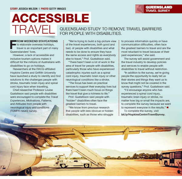 Image of RACQ accessible travel article