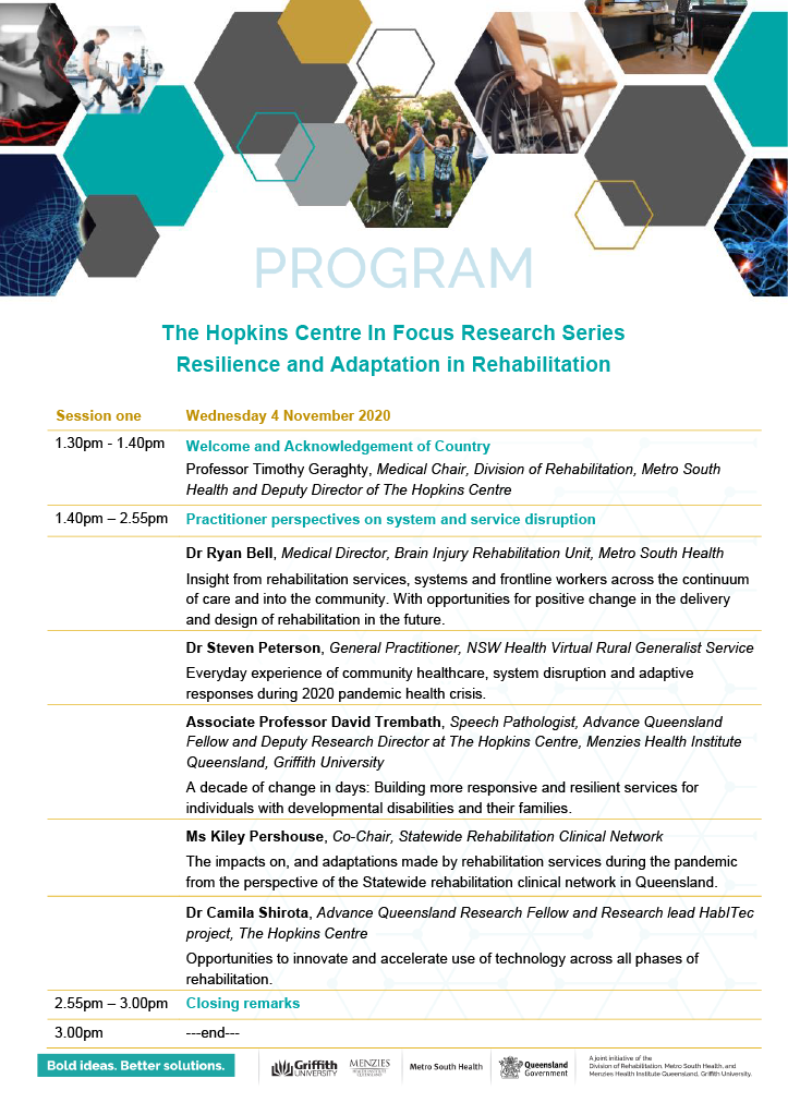 Research in focus series session one program