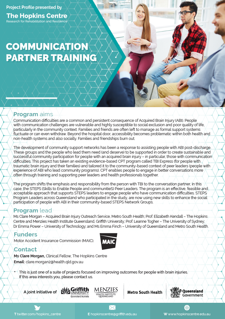 Communication partner training flyer